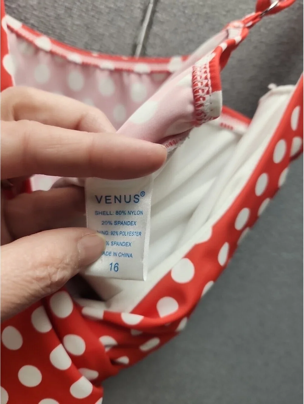 Venus Polka Dot 4 Tank Top Bikini Swimsuit Bottom Bathing Suit Summer! 16 Inches